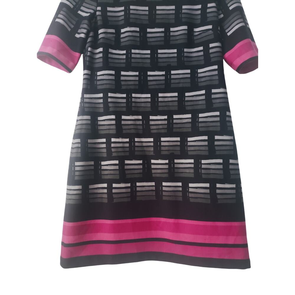 Eliza J Missy Mod Printed Black/Pink Dress Size 6P - Picture 3 of 8